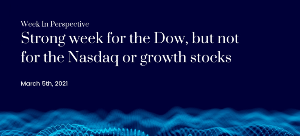 Week In Perspective Strong week for Dow but not for Nasdaq or growth 5 March 21