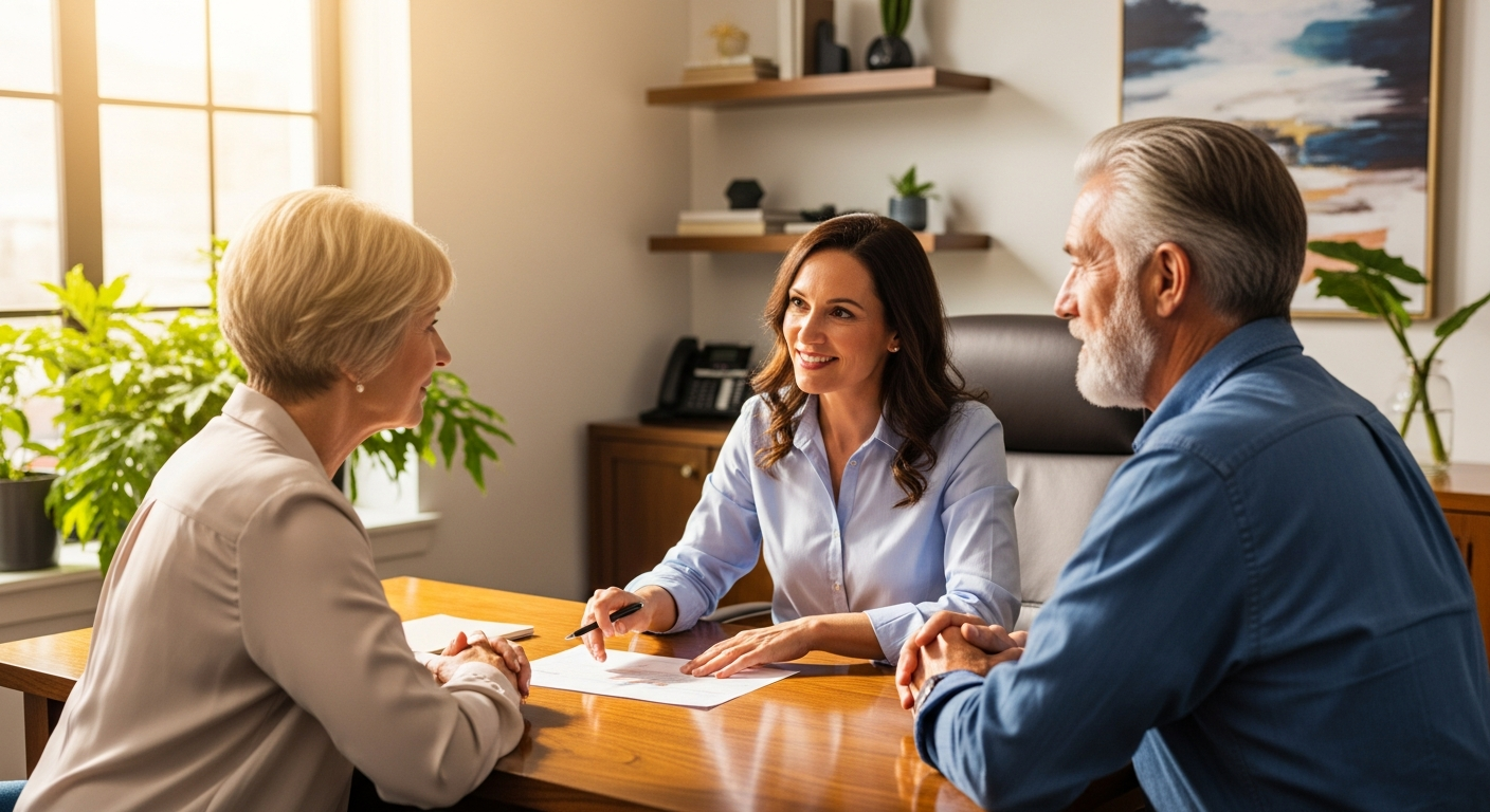 Advisor consulting a couple